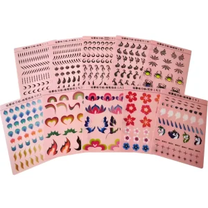 Reusable PET Face Painting Practice Board for Body Painting Supplies and Templates