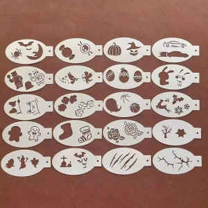 Reusable PVC Floral Cosplay Face and Body Paint Temporary Tattoo Stencils Airbrush Stencils Body Art