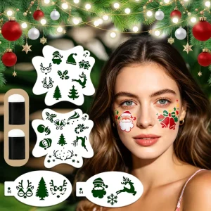 Reusable Plastic Body Art Accessories Molds for Kinder Painting Drawing Toys Set