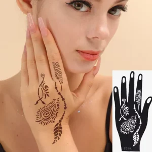 Reusable Stencils for Henna Tattoo, Glitter Tattoo & Airbrush Tattoo DIY Body Art Supplies