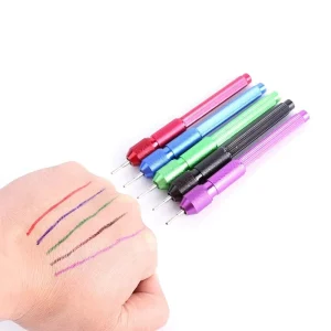 Reusable Tattoo Stencil Color Pens Markers Skin Marker Hand Drawn Metal Holder with Refill Shell Permanent Makeup Accessories
