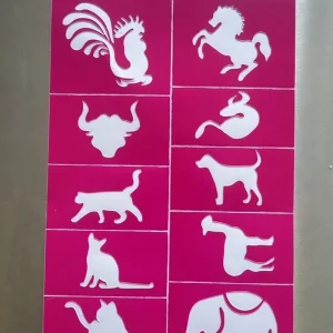 Reusable Temporary Face Paint Stencil for Body Art Tattoo Glitter PVC Material