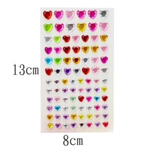 Rhinestone Self Adhesive Bling Craft Jewels Crystal Face Stickers for Nail Body Makeup Festival