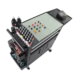Rolling Trolley Cart for Tattoo and Permanent Makeup Workstation Cabinet with Accessories