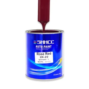 Rose Red 2K Acrylic Spray Liquid Coating Car Paint Nano-Enhanced Scratch-Resistant Body Refinish High Gloss