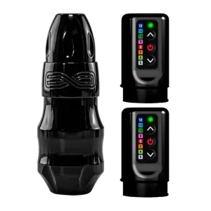 Rotary Stainless Steel Wireless Battery-Powered Professional Tattoo Machine with Permanent Pen