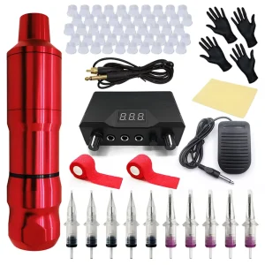 Rotary Tattoo Machine Kit Professional Digital Power Supply Needle Complete Tattoo Gun Set
