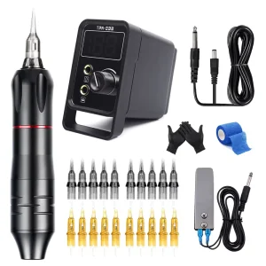 Rotary Tattoo Machine Kit with Universal Tattoo Cartridge Needle Tattoo Machine Full Kits