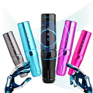 Rotary Tattoo Machine Wireless Battery Professional Permanent Pen Tattoo Gun Pen 4mm Stroke LCD Display Pmu Tattoo Machine