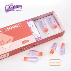 Round 3D 5D Nano Microneedle Cartridges Safety Membrane System Professional OEM PMU & SMP Microneedling Tips
