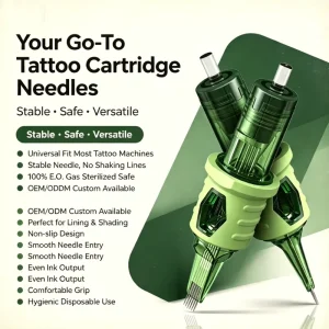 Round Liner Shader Curved Magnum Disposable Sterilized Tattoo Needle Cartridges RL RS RM Membrane 20 Pieces Box
