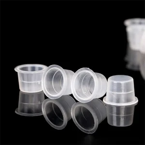 S/M/L Disposable Tattoo Ink Cups Plastic Pigment Clear Holder Container Caps Tattoo Permanent Makeup Microblading Supply