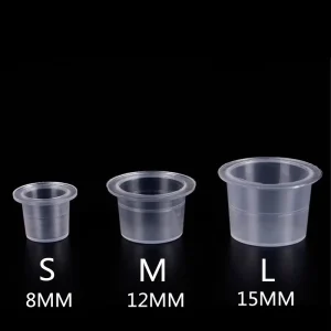 S/M/L Plastic Disposable Microblading Tattoo Ink Cups Permanent Makeup Pigment Clear Holder Container Tattoo Accessory