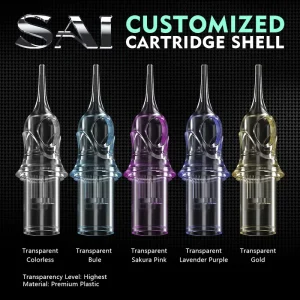 SAI EN17 Eyebrow Tattoo Cartridge Needles 0.25/0.30/0.35mm RL RS RM Disposable Sterilized Safety Needle 304 Stainless Steel Body
