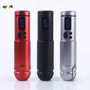 SPARK Professional Wireless Tattoo Pen Kit V Adjustable Voltage OLED Display Long Endurance Professional Tattoo Pen Kit
