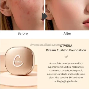 SPF Sun Protection Cushion Foundation Even Skin Tone Cover Acne Spots Dark Circles Portable Touch up Makeup Custom Logo