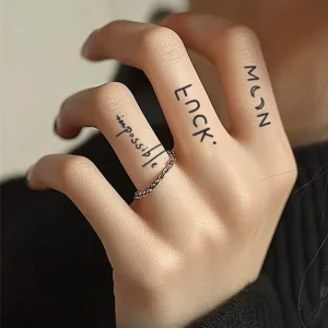 Safe Material Last 2weeks Small Size Cute Mini Designs Semi Permanent Tattoo Stickers Juice Tattoo for Finger