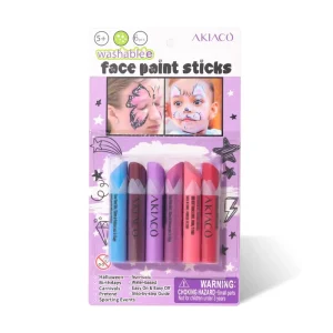 Safe Non Toxic Face Paint Sticks with Washable Formula for Kids Parties