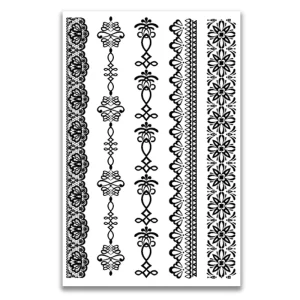 Saintking Custom Henna Tattoo Stencils Decal Sexy Body Temporary White Paper Sticker