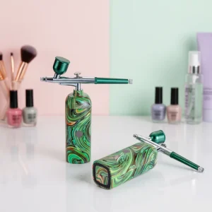 Salon Grade Cordless ABS Rechargeable Mini Compressor Hair Coloring Beard Styling Makeup Temporary Tattoo Gun Dual Airbrush