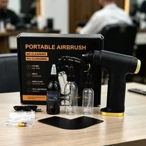 Salon Grade Rechargeable for Hair Styling & Car Coating Portable Spray Tool with 35psi Pressure Custom Barber Airbrush Kit