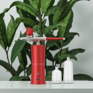 Salon Nail Art Airbrush Compressor Machine Facial Eyebrow Airbrush Set Spray Gun for Painting Art Makeup Tattoos Cake Coloring