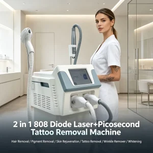 Salon Use 808nm Diode Pico Laser Machine Integrated Triple Cooling Hair Clearance Tattoo Nevus Pigment Spot Removal Instrument