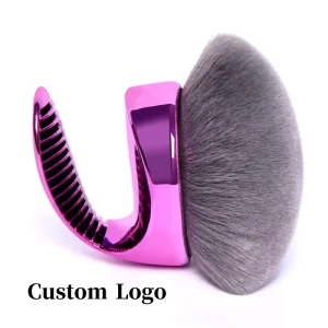 Samples Available Body Blush Synthetic Hair Plastic Handle Body Makeup Brush For Foundation Use