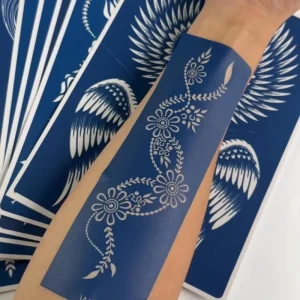 Screen Printing Temporary Henna Tattoo Airbrush Stencil Material Waterproof Custom Body Art Designs Sticker for Fesitaval