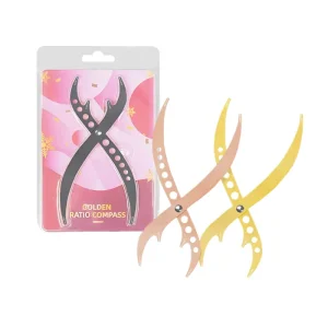 Second Generation Isometric Scale Eyebrow Ruler Golden Ratio Compass Stainless Steel Permanent Makeup 50g