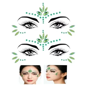 Self Adhesive Eco Friendly Screen Printed Fashionable Temporary Tattoos for Halloween Face Glitter Sticker up to 1 Week