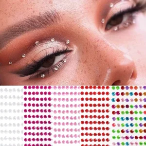 Self Adhesive Eye Shadow Diamond Party Festival Decoration Face Body Colored Diamonds Jewels Stickers