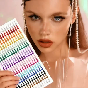 Self-Adhesive Face Gem Jewels Rave Crystal Rhinestone Stickers for Festival Party Temporary 3D