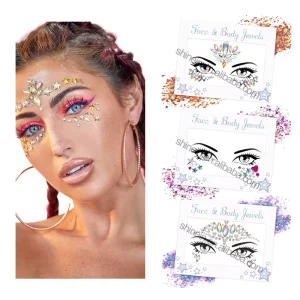 Self Adhesive Festival Face Gems Makeup Crystal Rhinestone Face and Body Jewels Stickers