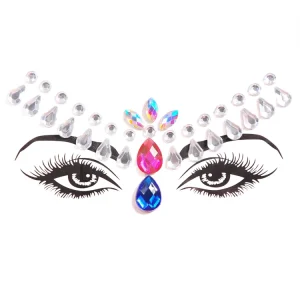 Self Adhesive Rhinestone Festival Face Gems Makeup Stickers for Face and Body