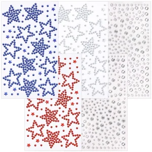 Self Adhesive Vinyl Face Gems Jewels for Women Waterproof Eco-friendly Gem Stickers Rhinestones Customize Colors Decoration