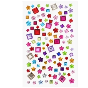 Self-adhesive Body Jewels Stickers Including Stars, Flower, Drop Shape Cute Face Diamonds Jewels for Makeup, Party, Festival