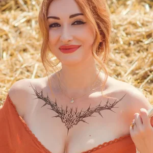 Semi Permanent Angel Wings Underboob Tattoo Sticker Plant Based Non Toxic Safe for Skin Sweat Resistant 3D Temporary Body Art