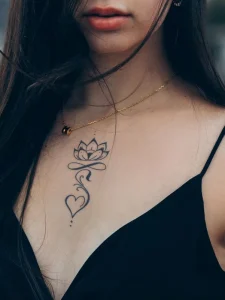 Semi-Permanent Eco-Friendly Paper Tattoo Sticker Heart Pattern
