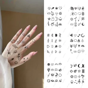 Semi Permanent Tattoos Realistic Fake Tattoos Stickers Waterproof and Long Lasting 1-2 Weeks Plant Based Ink Tattoo