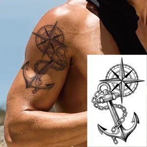 Semi Permanent Temporary Tattoo Sticker for Men’s Face & Body Arm Realistic Design Waterproof Non reflective Paper Material
