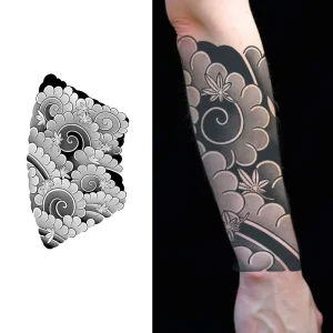 Semi Permanent Waterproof Sweatproof Tattoo Lasts 2 Weeks Realistic Herbal Anti-Friction Eco-Friendly Paper Material Arm Body
