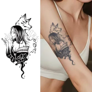 Semi Permanent Waterproof Sweatproof Tattoo Lasts 2 Weeks Realistic Herbal Anti Friction Paper Water Transfer Tattoo for Arm