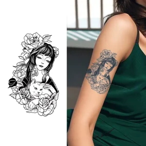 Semi Permanent Waterproof Sweatproof Tattoo Lasts 2 Weeks Realistic Herbal Anti Friction Paper Water Transfer for Arm and Body