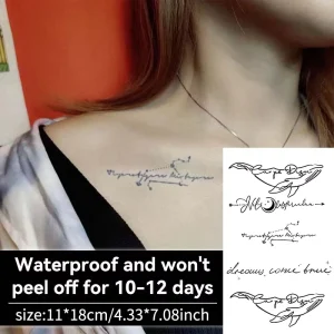 Semi Permanent Waterproof Sweatproof Tattoo Lasts 2 Weeks Realistic Herbal Paper Water Transfer Eco-Friendly Anti-Friction Arm