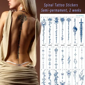 Semi-Permanent Waterproof Tattoo Sticker for Body Back Lasts 2 Weeks