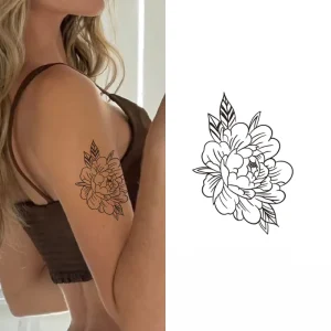 Semi Permanent Waterproof and Sweat Proof Small Clear Cute Long Lasting Herbal Juice Tattoo Sticker with Water Transfer Paper