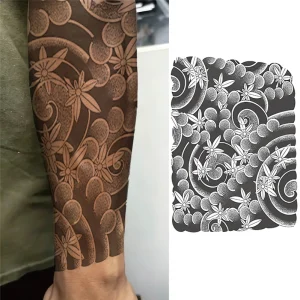 Semi-permanent Japanese Design Water Transfer Tattoo Sticker Water-resistant Eco-friendly Paper