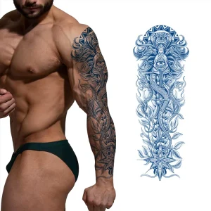 Semipermanent Non toxic Professional Waterproof Temporary Tattoo Sticker Black Hand Arm Body Stencil for Tattoo Ink