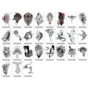 Sexy Adults Custom Temporary Tattoo Sticker Body Art Leg Shoulder Chest Non Toxic Harf Arm Tattoo Sticker for Women
